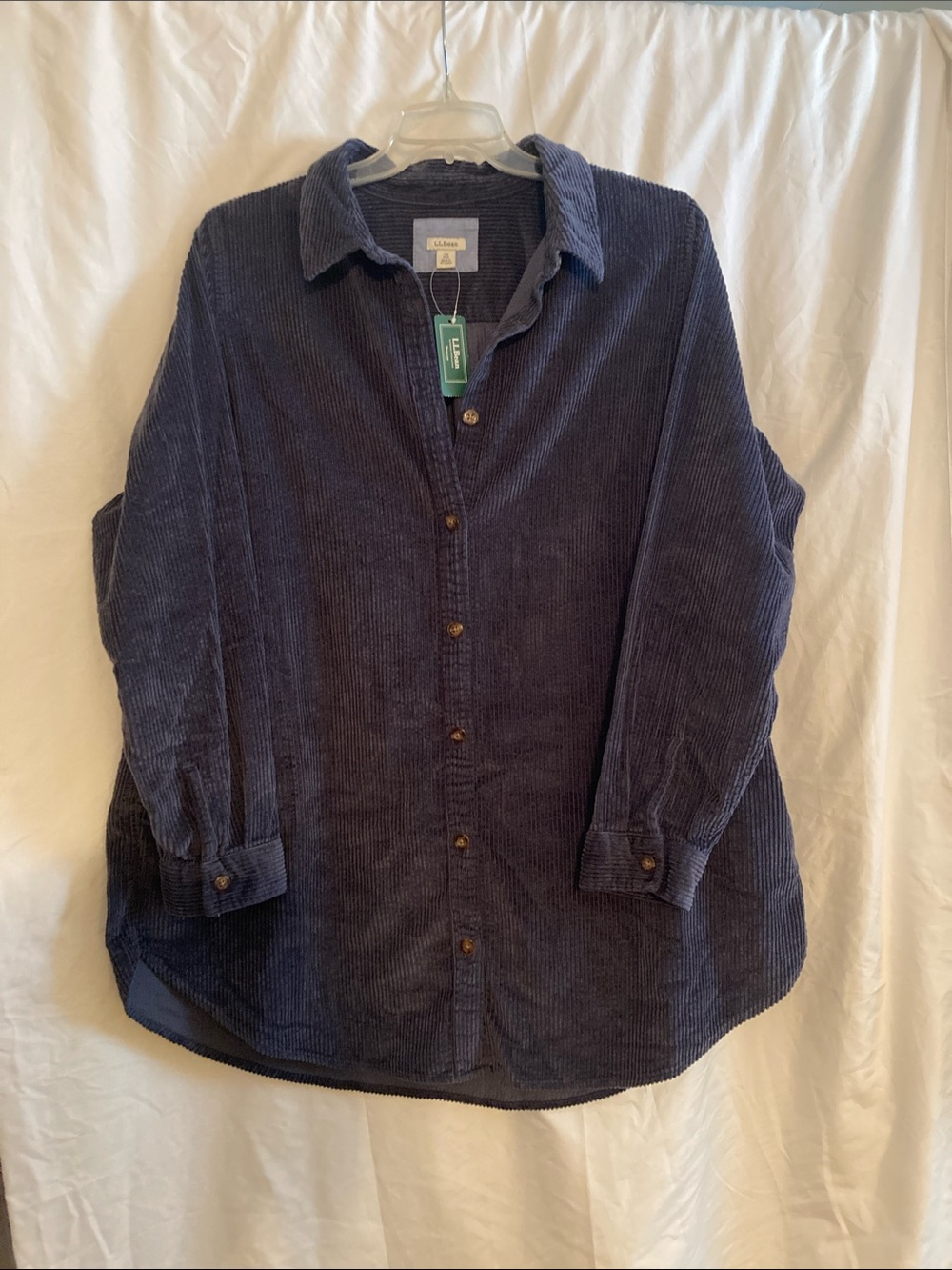 L.L. Bean countrycore comfort corduroy Navy  Button-Down Overshirt/Jacket 2X